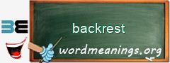 WordMeaning blackboard for backrest